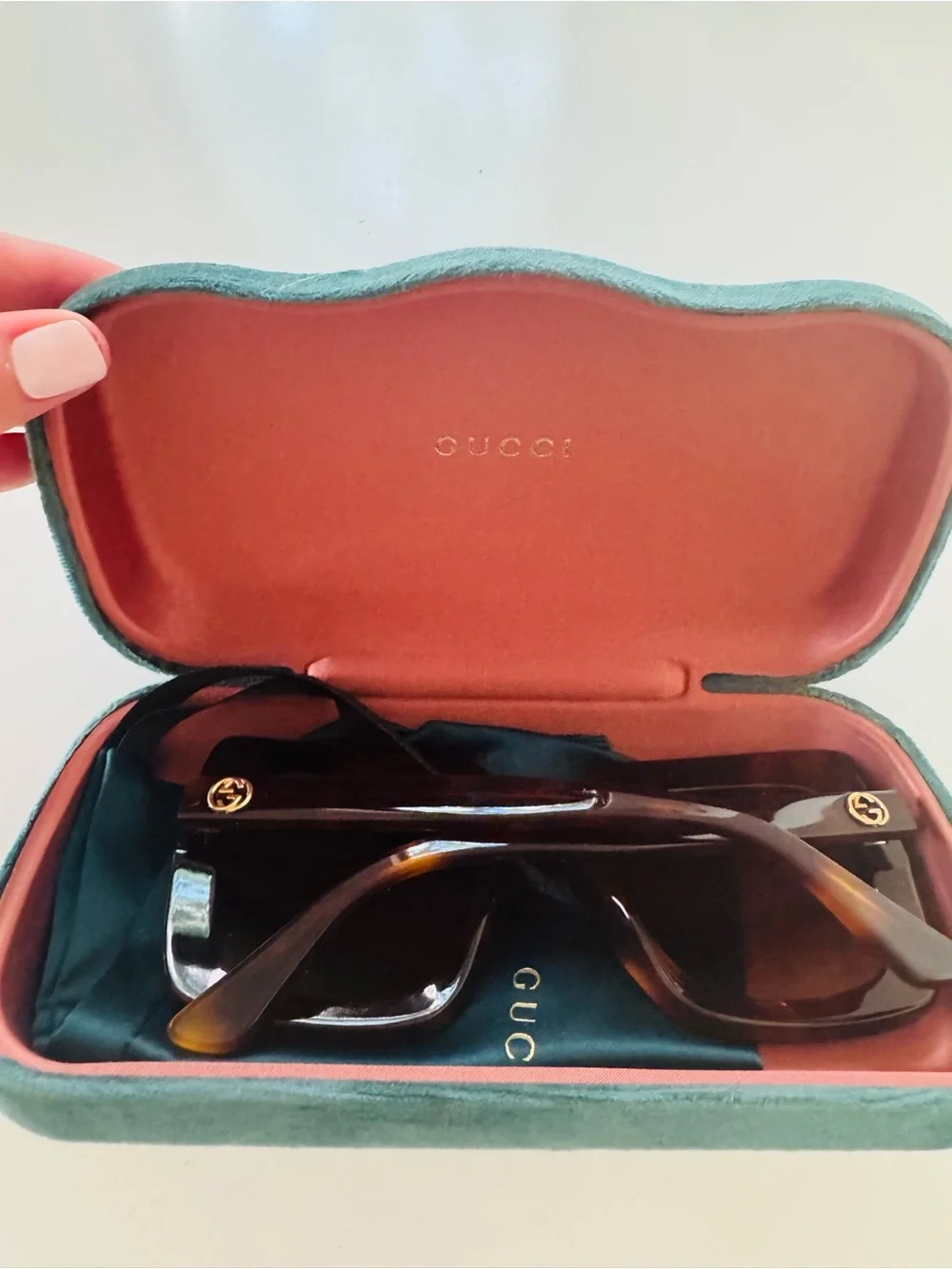 Gucci Oversized Square Brown Sunglasses